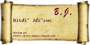 Bitó Jázon névjegykártya